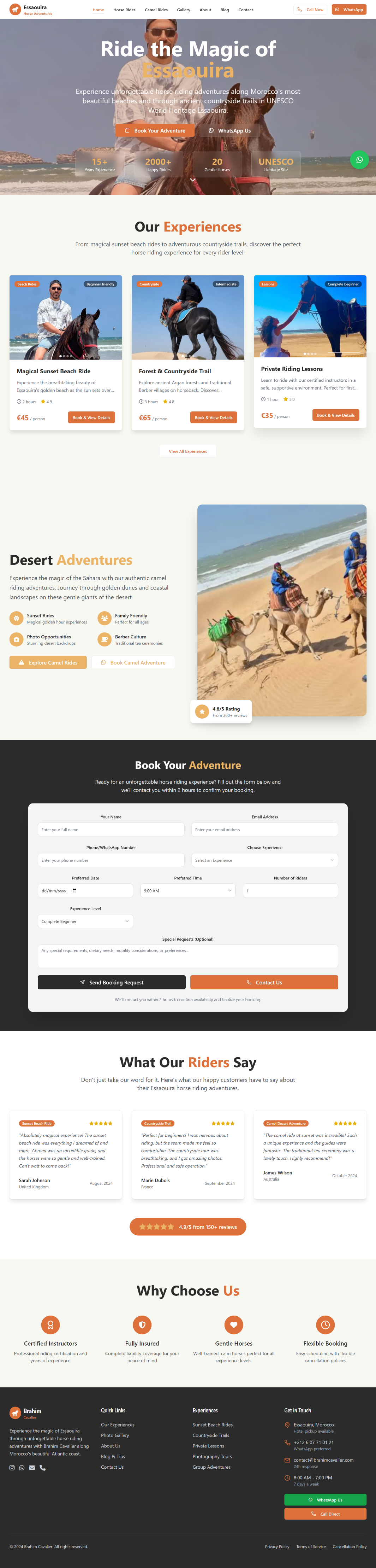 Brahim Cavalier – Horse & Camel Tours